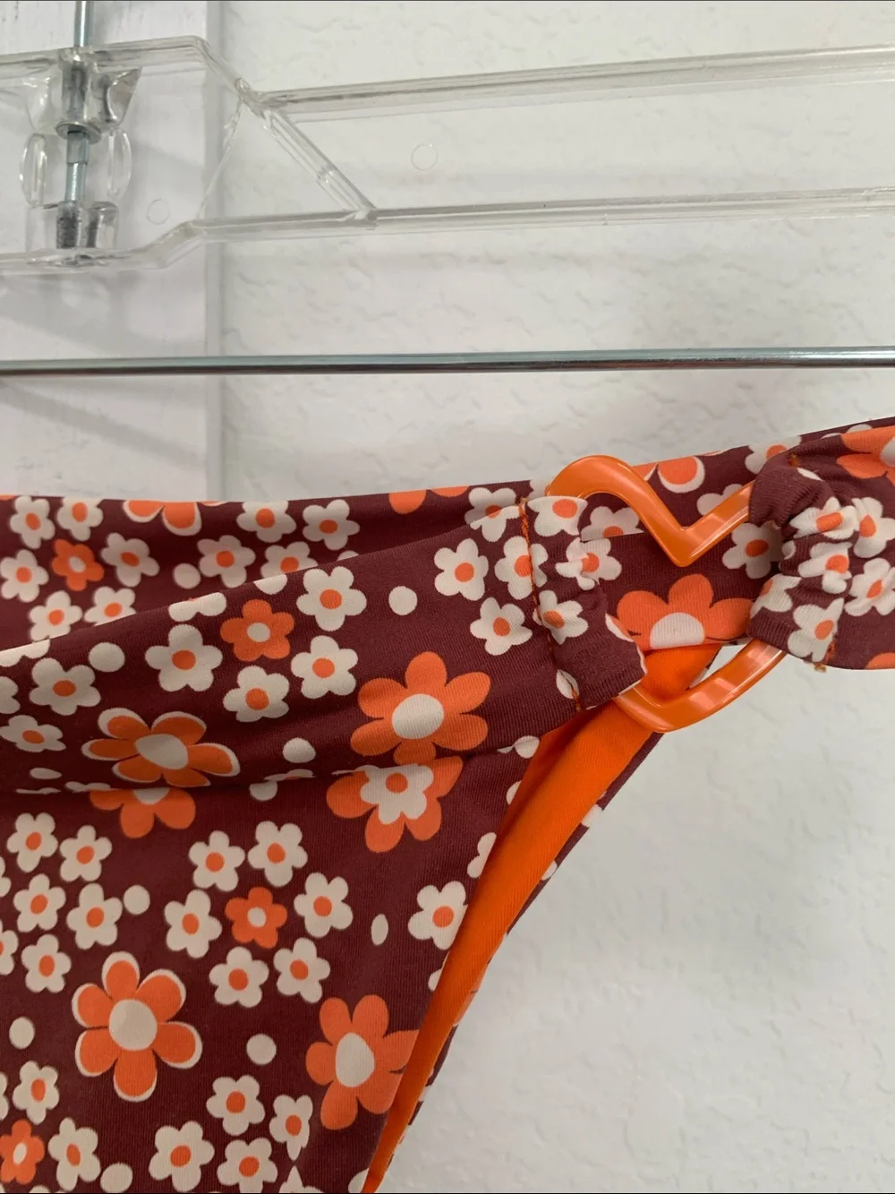 Frankie’s Bikinis Eden Floral Bikini Bottoms in Brown & Orange